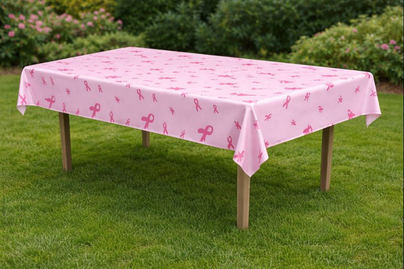 Table Cover - Pink Breast Cancer Ribbon - (54” x 108”)