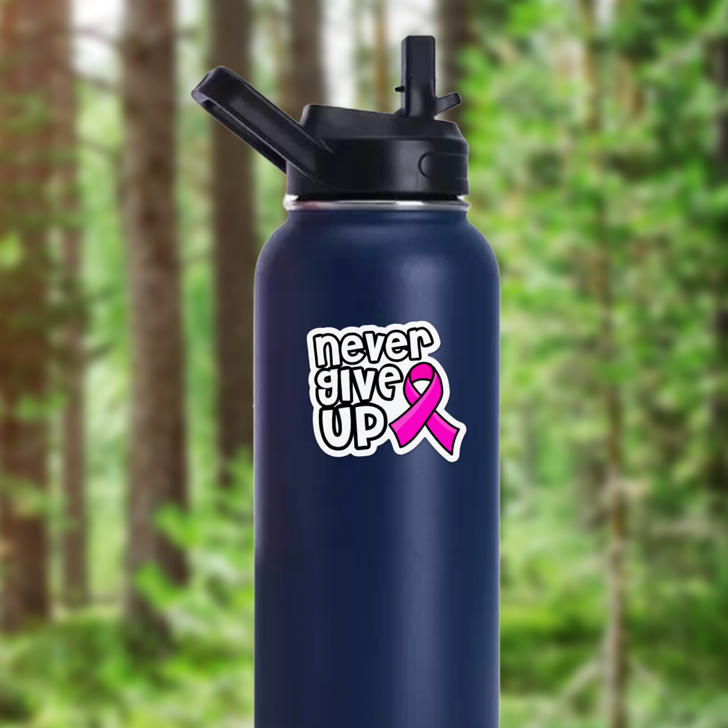 Nunca te rindas - Cinta contra el cáncer de mama | Adhesivo de vinilo