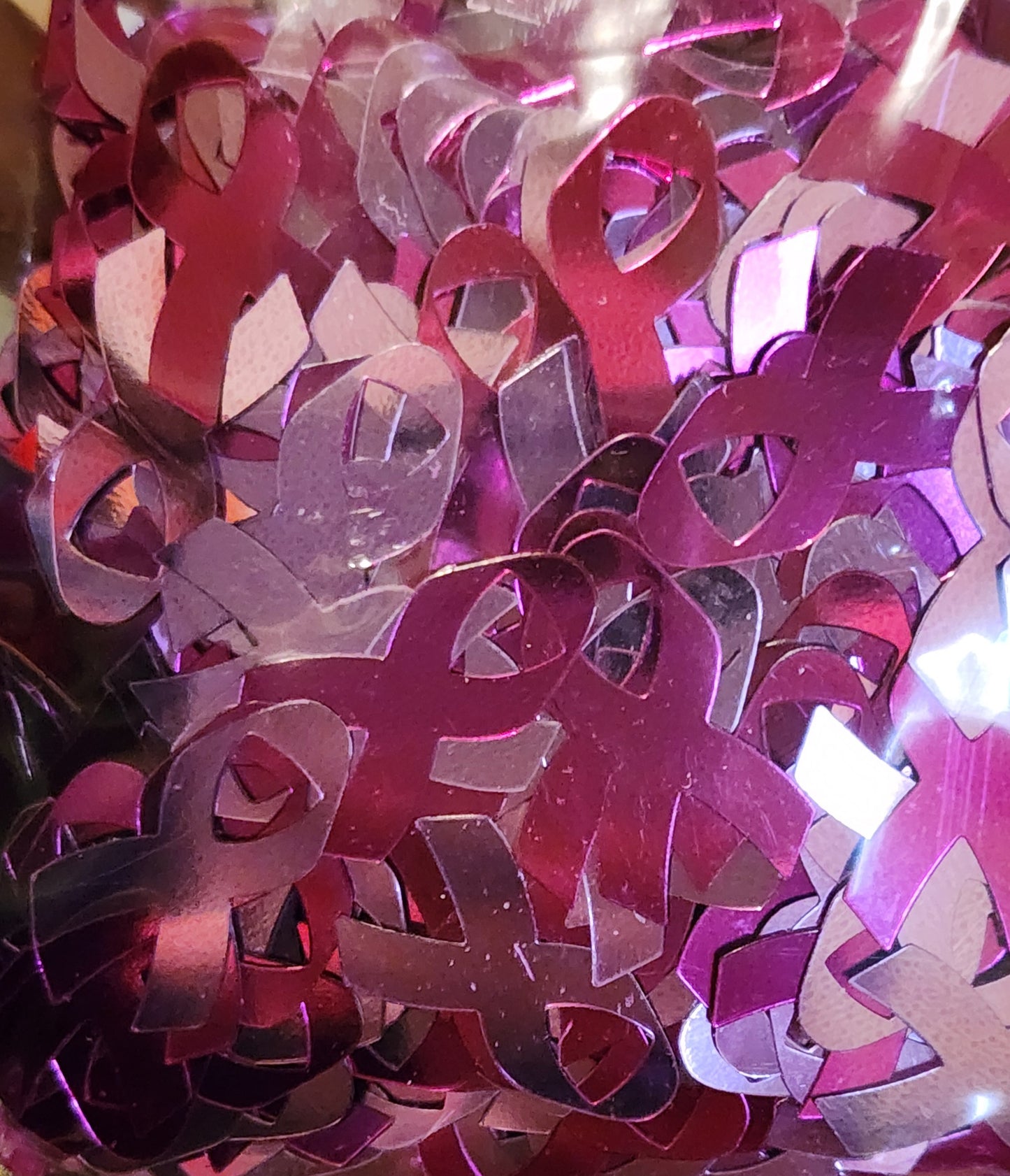 Pink Ribbon Fancy Metallic Confetti (1 pack)