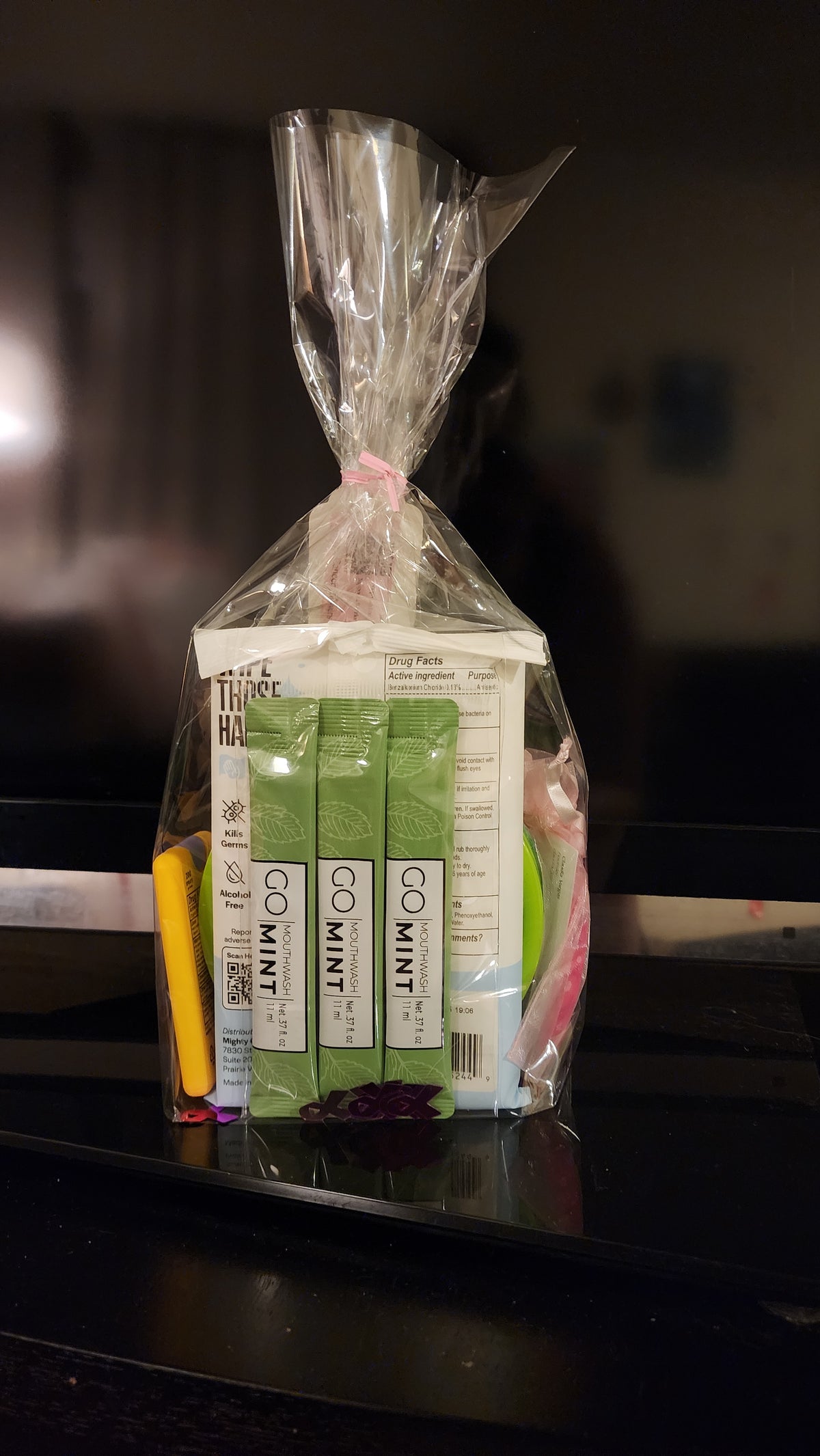 Kit - Emesis/Nausea Bags, Hand Sanitizer, Hand Wipes, Mouthwash, Lip Balm