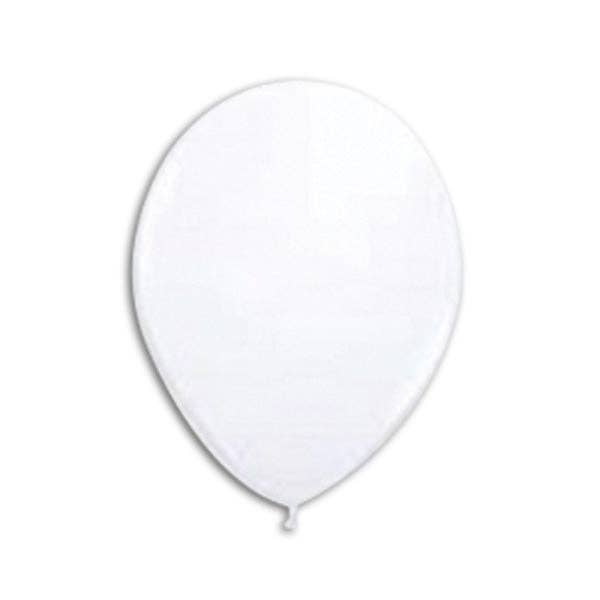 11" Heavyweight Round Latex Balloon WHITE - 15/pk