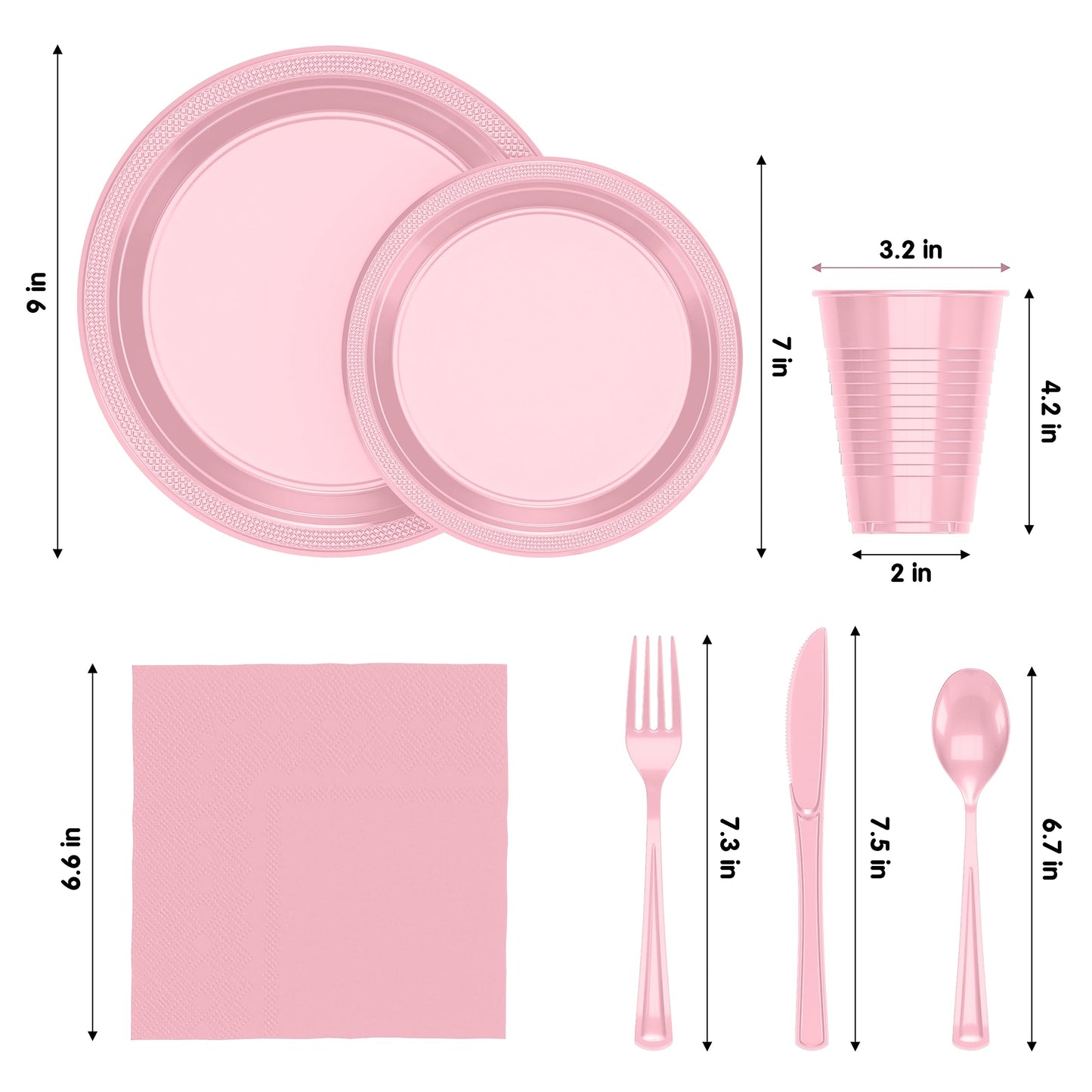 Celebration Party Kit - LIGHT PINK - 25 Guests