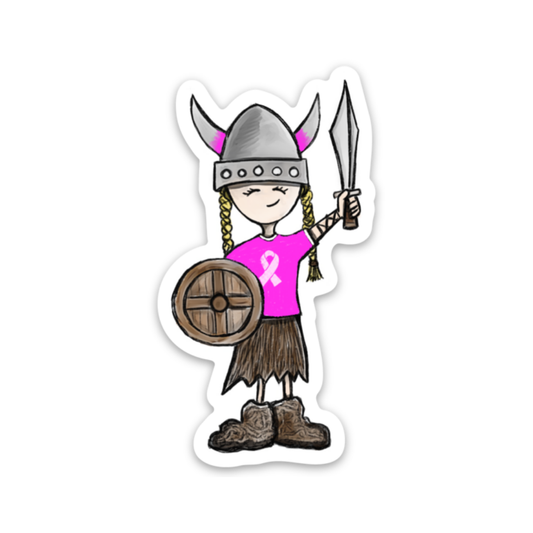 Viking Girl Fight Cancer | Vinyl Sticker