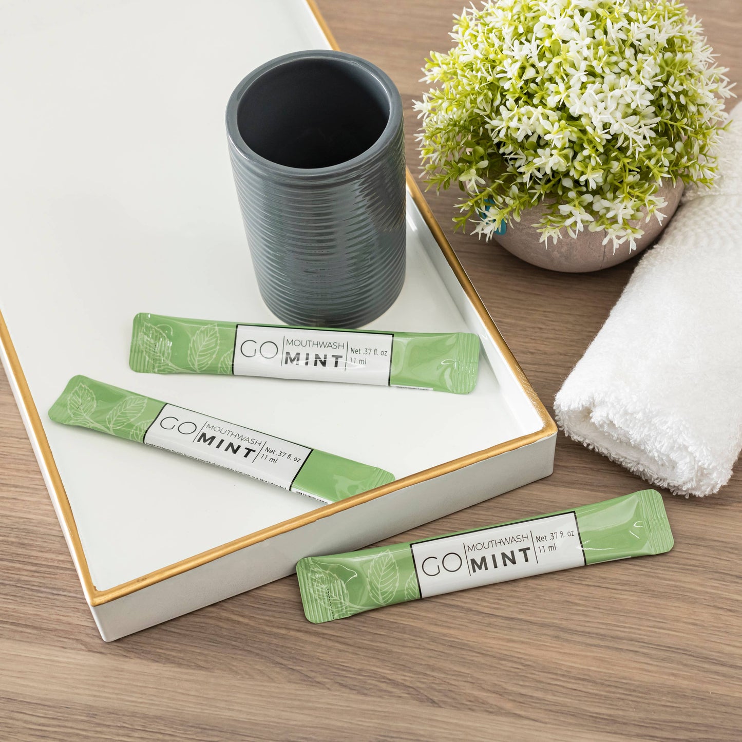 GO Portable Mouthwash (1 Bag - 5 Count Sachets)