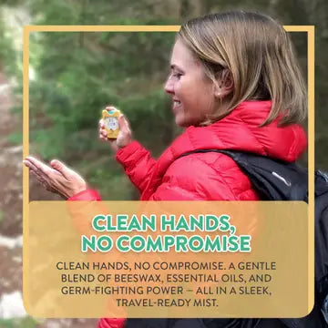 Bee Clean Organic Beeswax Hand Sanitizer - Lavender (1 Individual Spray Pack)