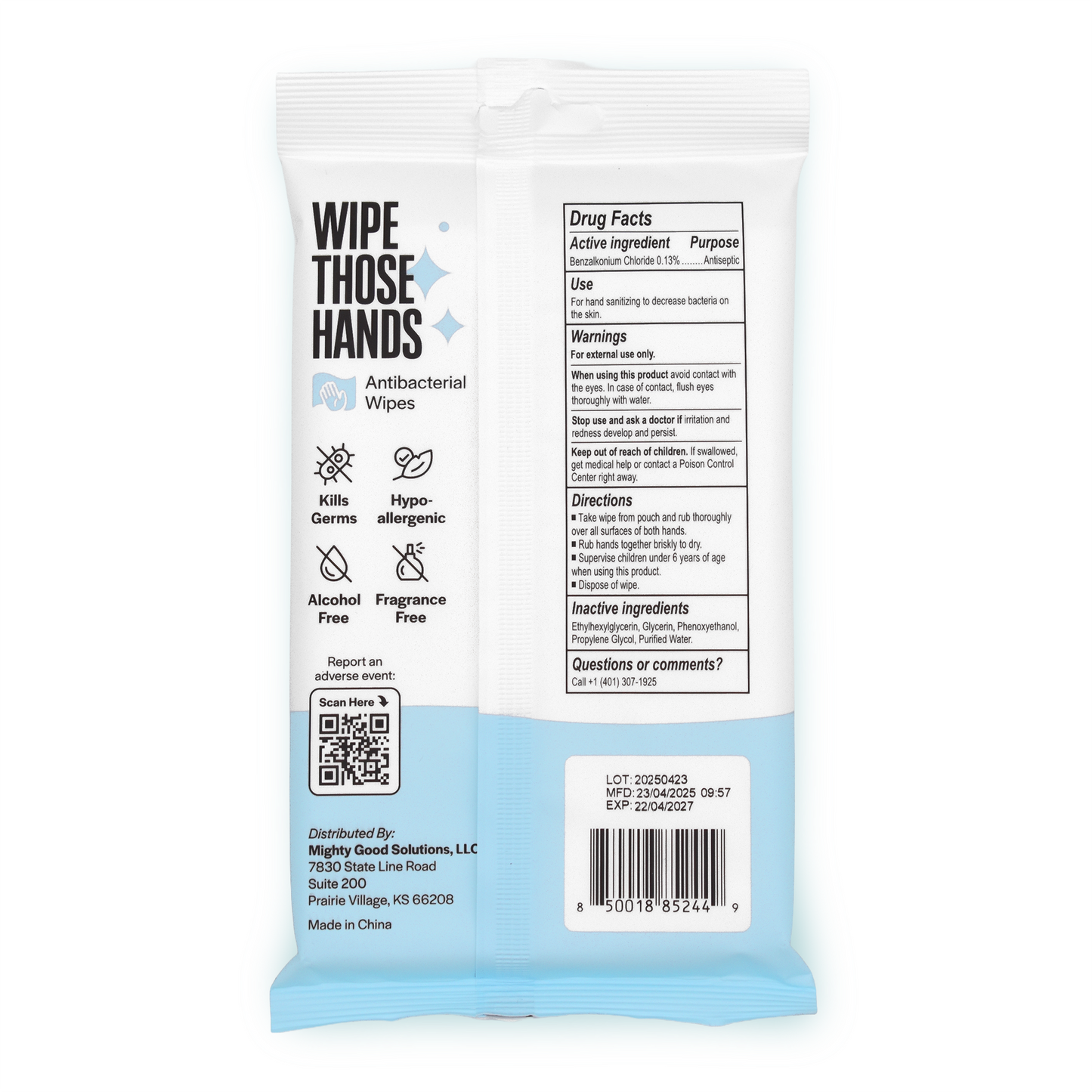 Hands Sanitizing Wipes (1 pack, 20 wipes)