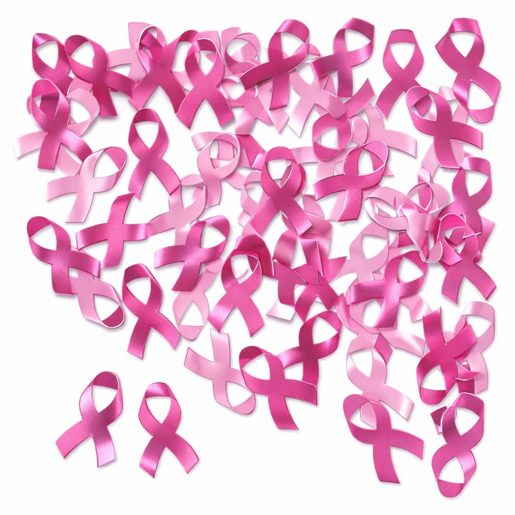 Pink Ribbon Fancy Metallic Confetti (1 pack)