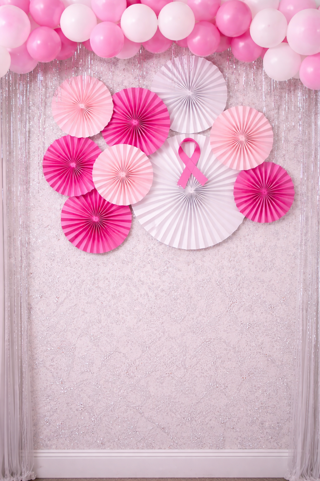 Accordion Paper Fans - Hot Pink/Light Pink