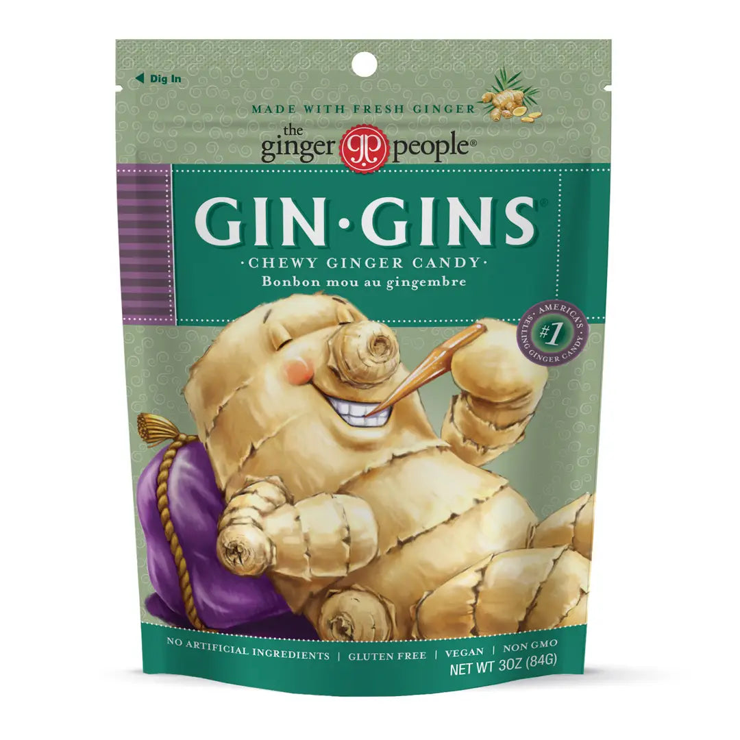 Gin Gins Original Ginger Chews, 3oz Bags