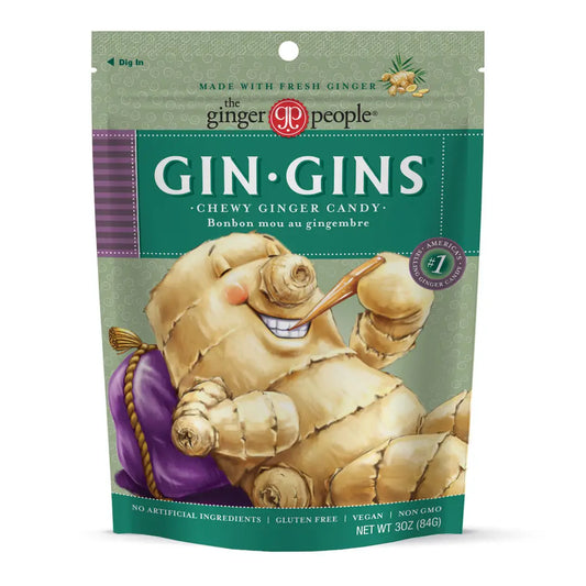 Gin Gins Original Ginger Chews, 3oz Bags