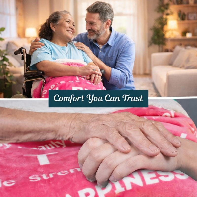 Healing Thoughts Sherpa Fleece Throw Blanket