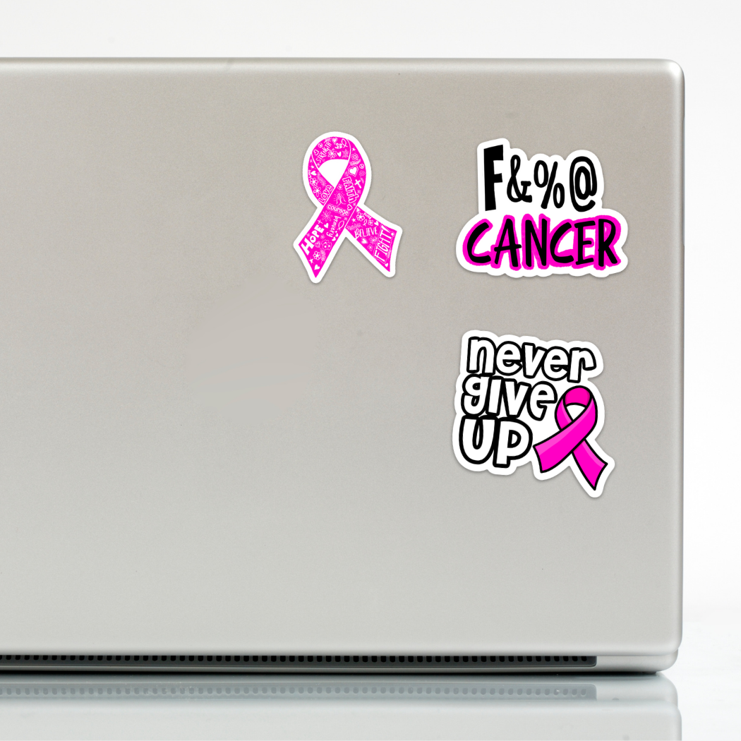 Nunca te rindas - Cinta contra el cáncer de mama | Adhesivo de vinilo