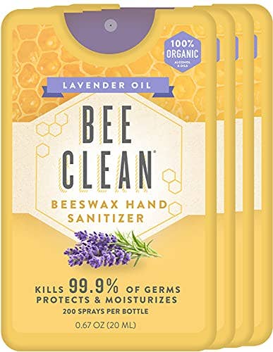 Bee Clean Organic Hand Sanitizer - Lavender (4 pack)